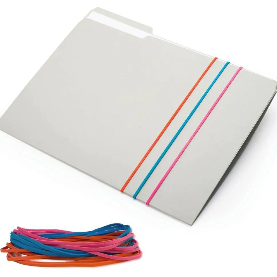 Alliance Rubber Brites File Bands, Assorted, Bag Of 50