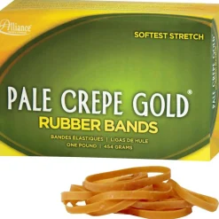 Alliance Rubber Pale Crepe Gold Rubber Bands , #18, 3