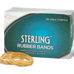 Alliance Rubber 24645 Sterling Rubber Bands, Size #64, 2 1/2" x 1/4", Natural Crepe, Approximately 425 Bands