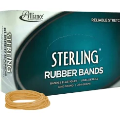 Alliance Rubber 24185 Sterling Rubber Bands, Size #18, 3" x 1/16", Natural Crepe, Approximately 1900 Bands