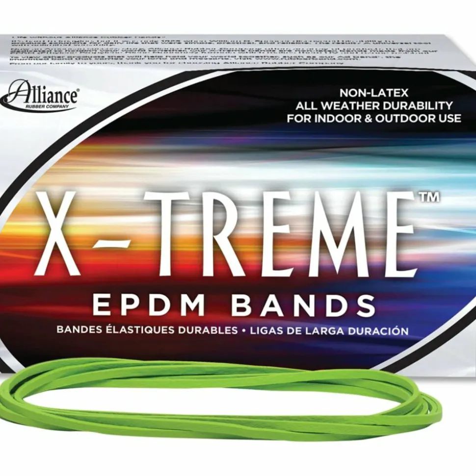 Alliance Rubber X-Treme File Bands, Lime Green