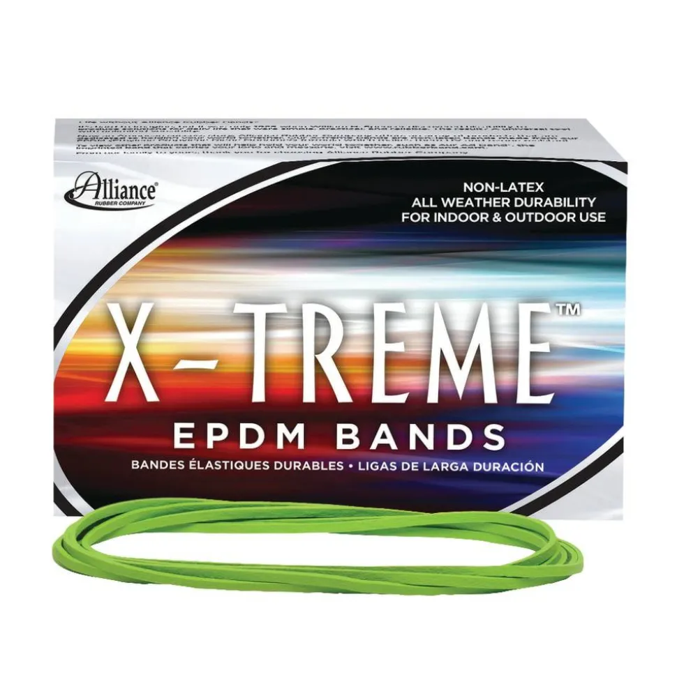 Alliance Rubber X-Treme File Bands, Lime Green