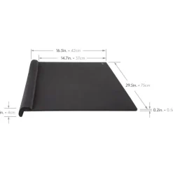 Allsop ErgoEdge Wrist Rest Deskpad, 29.5 x 16.5, Black