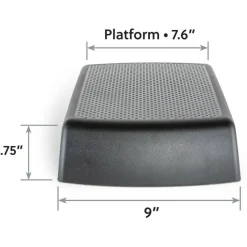 Allsop Ergo Riser Monitor Stand, 16" x 9" x 2.75", Black, Supports 30 lbs
