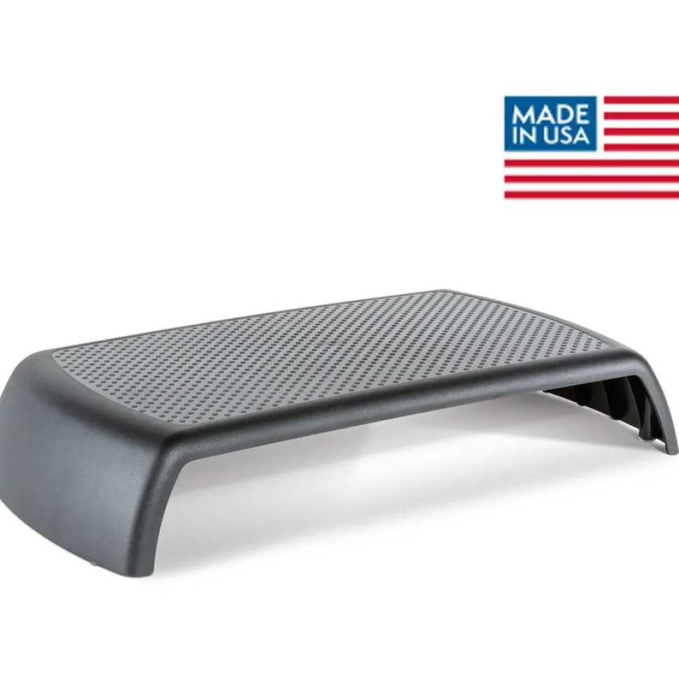 Allsop Ergo Riser Monitor Stand, 16" x 9" x 2.75", Black, Supports 30 lbs