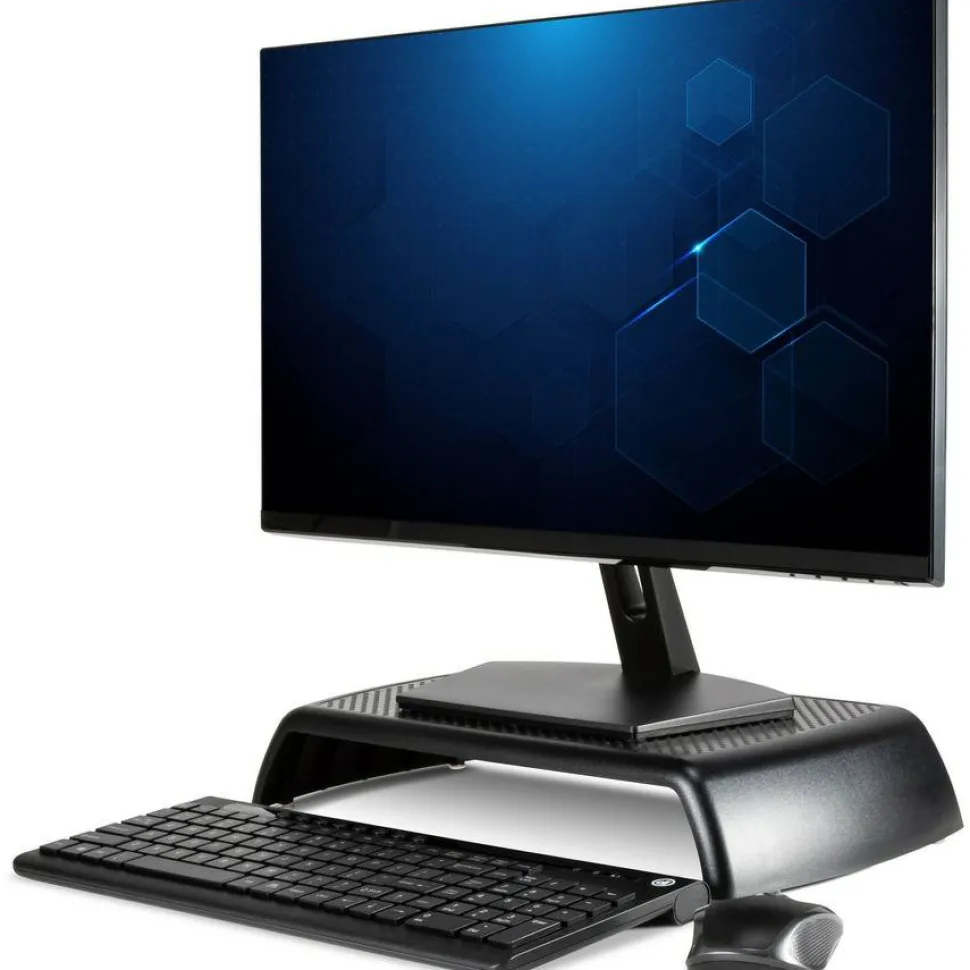 Allsop Ergo Riser Monitor Stand, 16" x 9" x 2.75", Black, Supports 30 lbs