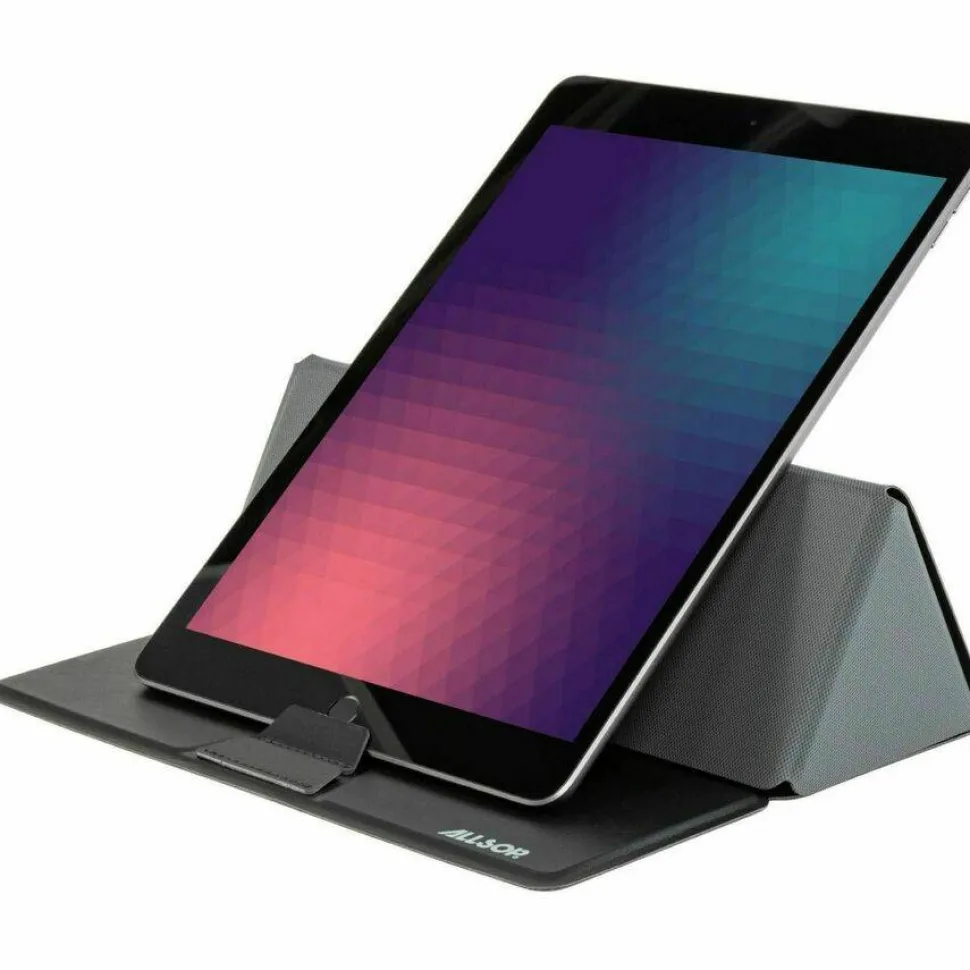 Allsop Foldio Laptop and Tablet Stand, +30 Tilt, 9.5" x 14.5" x 3", Black, Supports 7 lb