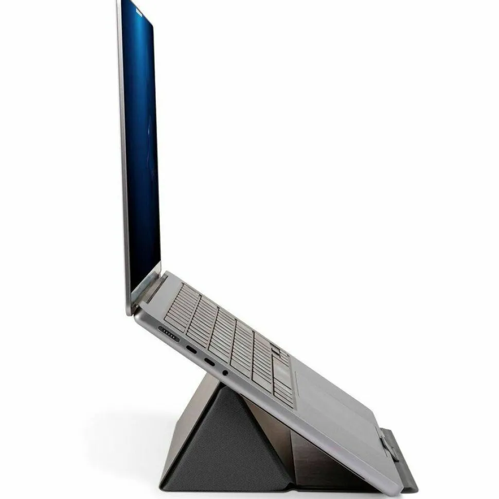 Allsop Foldio Laptop and Tablet Stand, +30 Tilt, 9.5" x 14.5" x 3", Black, Supports 7 lb