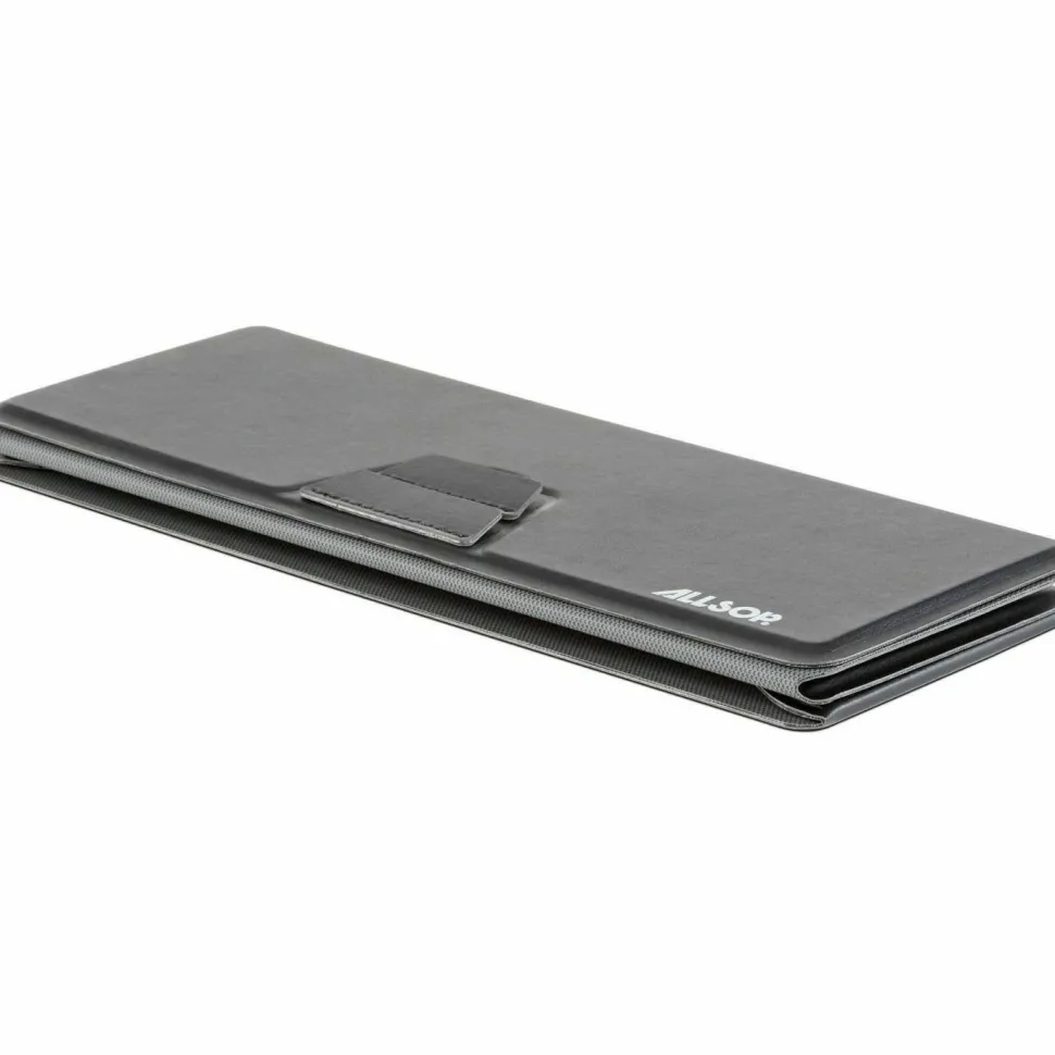 Allsop Foldio Laptop and Tablet Stand, +30 Tilt, 9.5" x 14.5" x 3", Black, Supports 7 lb