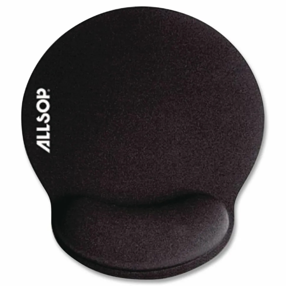 Allsop Memory Foam Mouse Pad, 0.25"H x 9.75"W x 11.5"D, Black