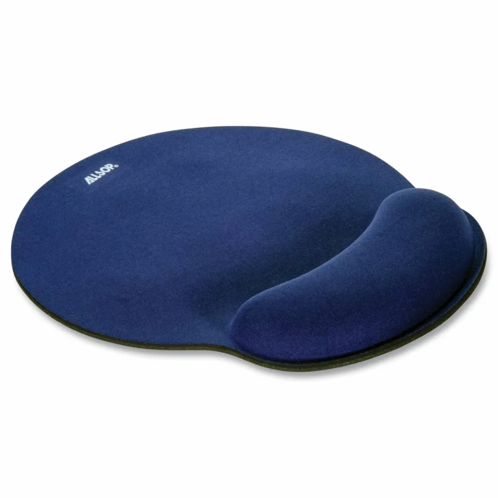 Allsop Memory Foam Mouse Pad, 0.25"H x 9.75"W x 11.5"D, Blue