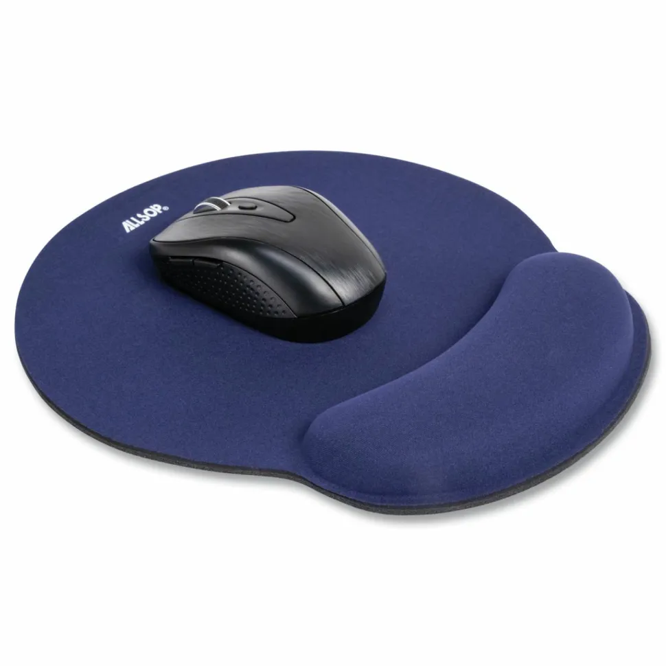 Allsop Memory Foam Mouse Pad, 0.25"H x 9.75"W x 11.5"D, Blue
