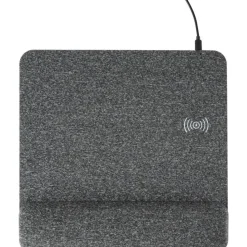 Allsop PowerTrack Plush Wireless Charging Mousepad, 11-13/16”L x 11-5/8”W x 1-7/8”D, Gray, ASP32304