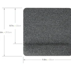 Allsop Premium Plush Memory Foam Wrist Rest, Mousepad, 1-7/8
