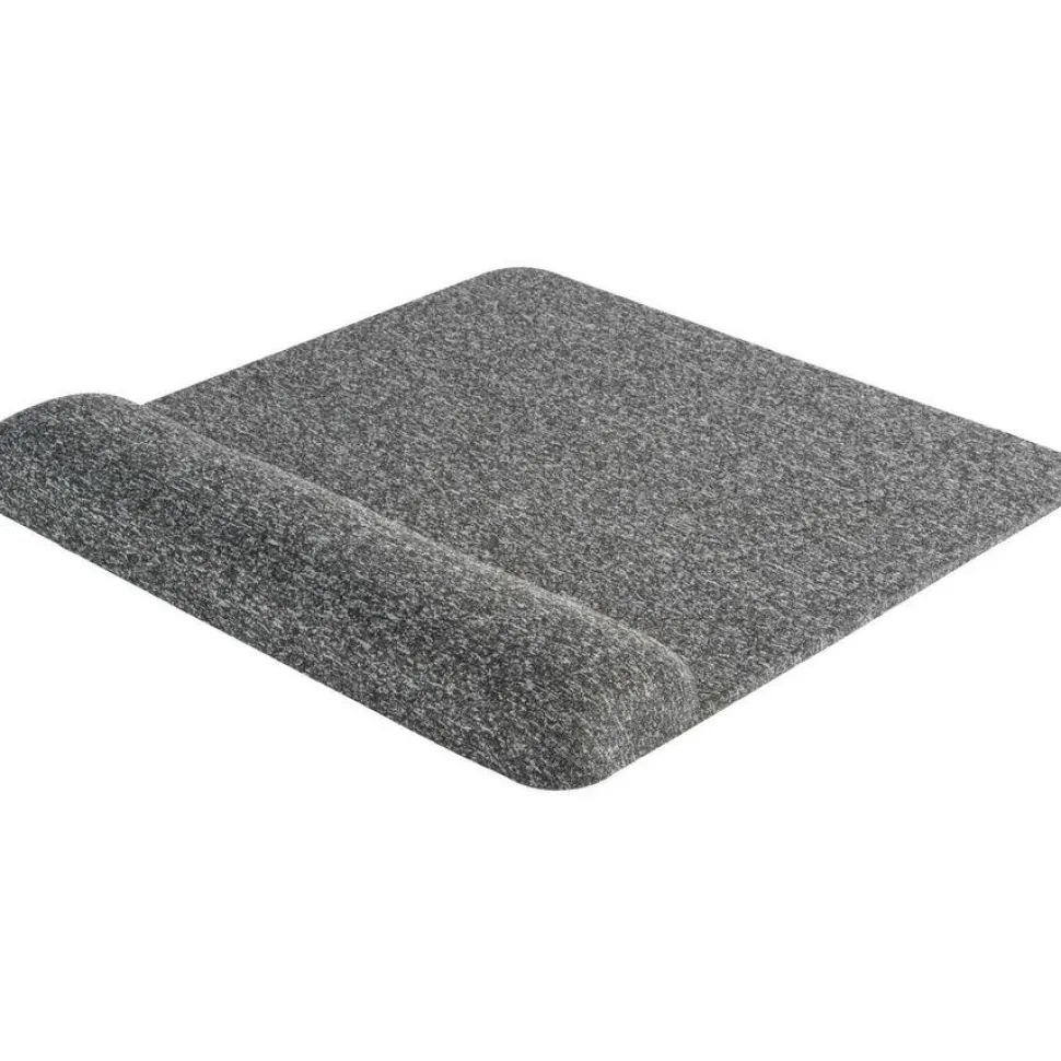Allsop Premium Plush Memory Foam Wrist Rest, Mousepad, 1-7/8"H x 11-5/8"W x 11-13/16"D, Gray