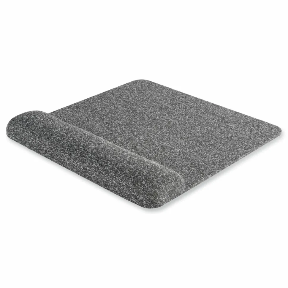Allsop Premium Plush Memory Foam Wrist Rest, Mousepad, 1-7/8"H x 11-5/8"W x 11-13/16"D, Gray