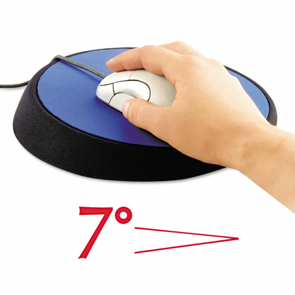 Allsop Wrist Aid Circular Mouse Pad, Blue