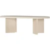 Alma 48" Wide Oval Coffee Table in Alder White