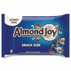 Almond Joy Snack Size Candy Bars, 20.1 oz Bag, 2/Carton