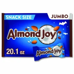 Almond Joy Snack Size Candy Bars, 20.1 oz Bag, 2/Carton