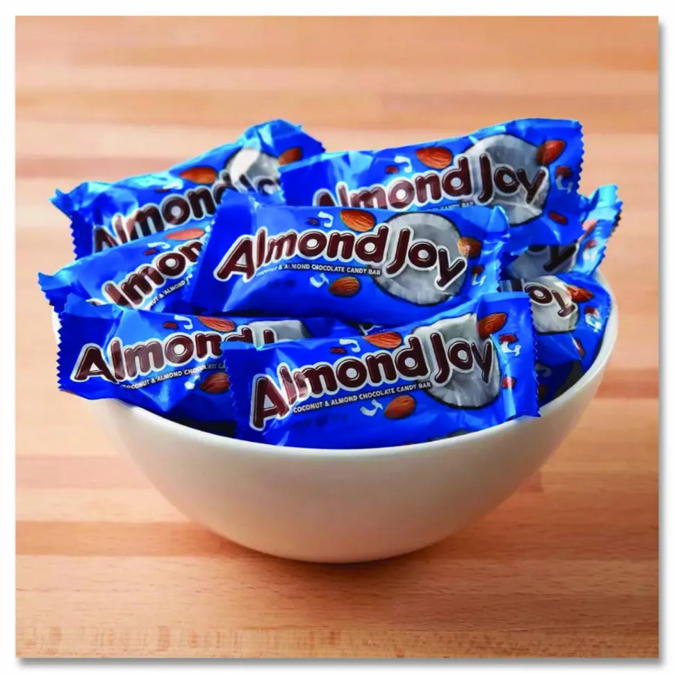 Almond Joy Snack Size Candy Bars, 20.1 oz Bag, 2/Carton