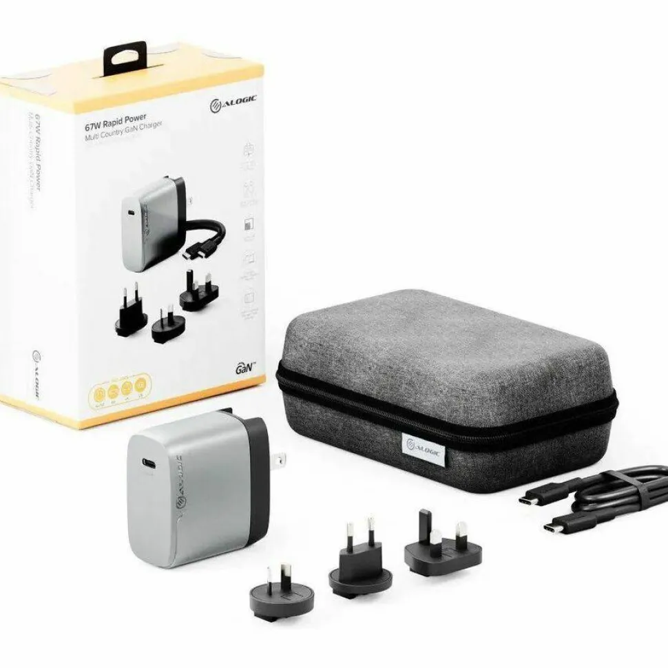 Alogic 1X67 Rapid Power 67W Multi-Country GaN Charger