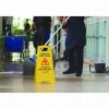 Alpine Industries Bilingual Caution Wet Floor Sign, 11.8 x 0.7 x 24.6, Yellow, 3/Carton
