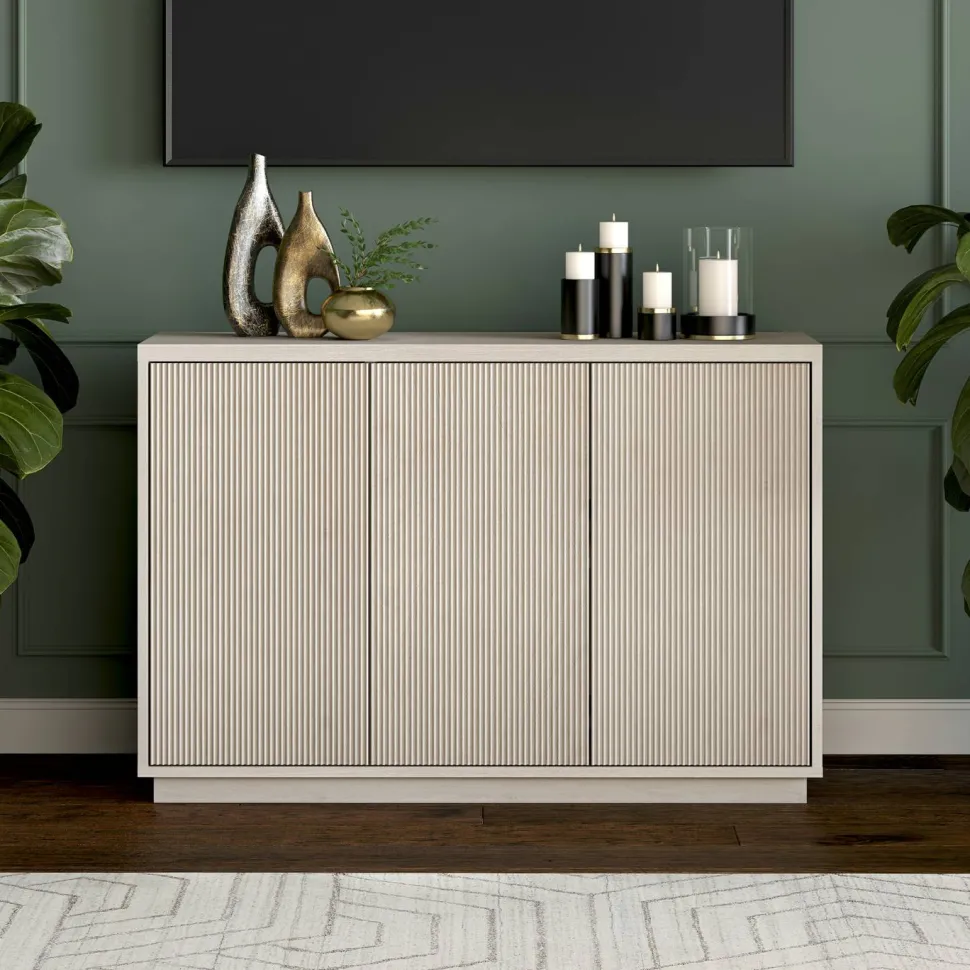 Alston 48" Wide Rectangular Buffet Table in Alder White