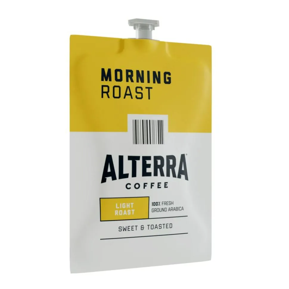 Alterra Morning Roast Coffee Freshpacks, Light Roast, Each Pack Makes 1 Cup, 100 Packs/Carton
