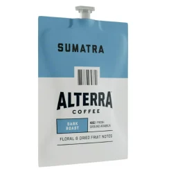 Alterra Roasters Sumatra Coffee Freshpacks, Dark Roast, Each Pack Makes 1 Cup, 100 Packs/Carton