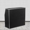 Amara 4' Black Marble Laminate Foldable Bar - Portable Event Bar
