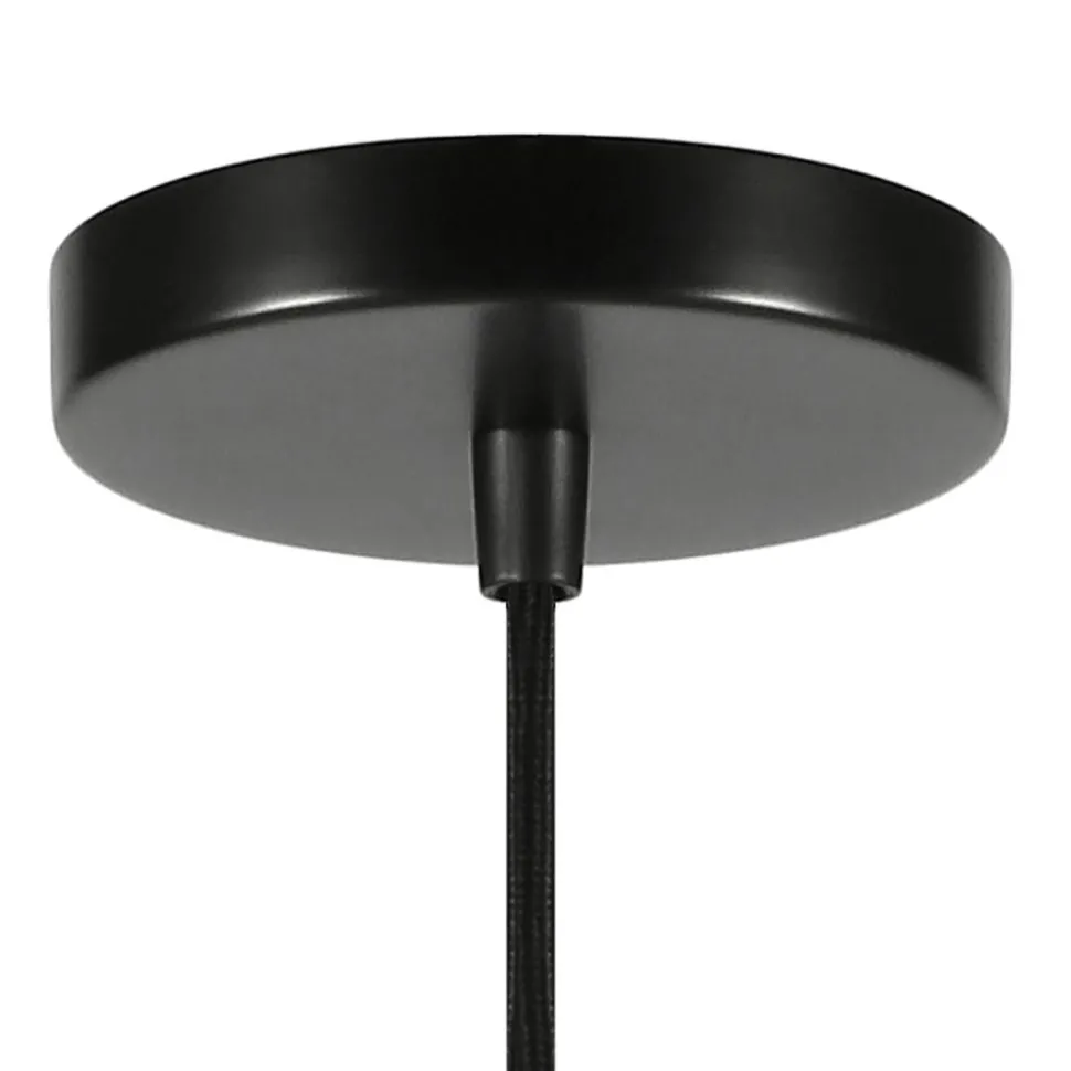 Ambrose 8.63" Wide Pendant with Glass Shade in Blackened Bronze/Milk White