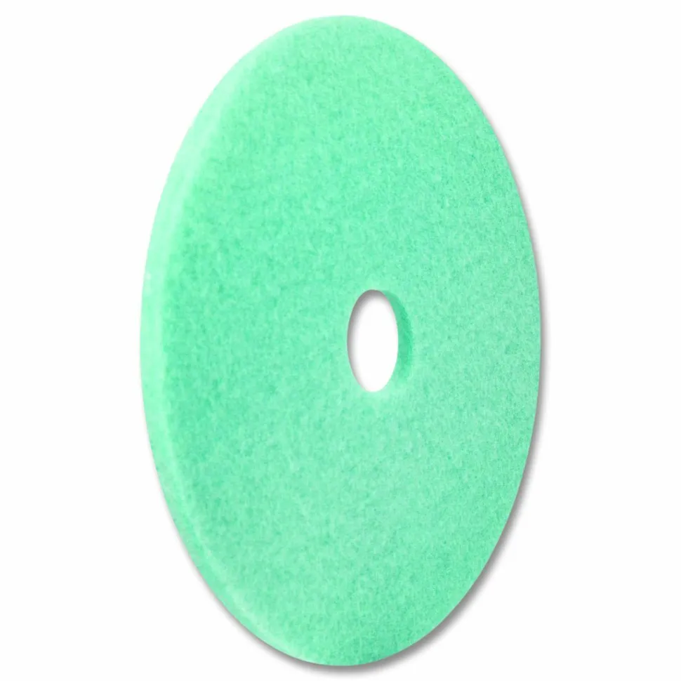 Americo Luster Lite Burnishing Pad, 20" Diameter, Sky Blue, 5/Carton