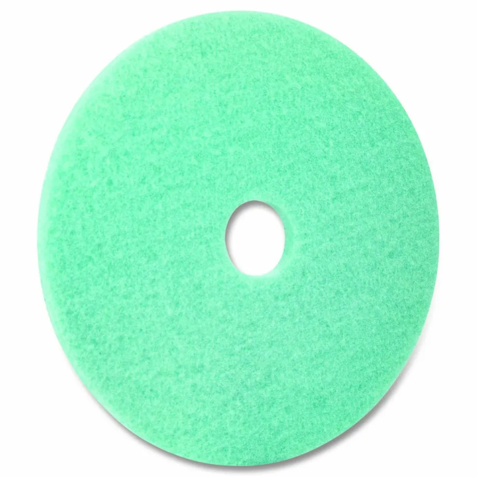 Americo Luster Lite Burnishing Pad, 20" Diameter, Sky Blue, 5/Carton