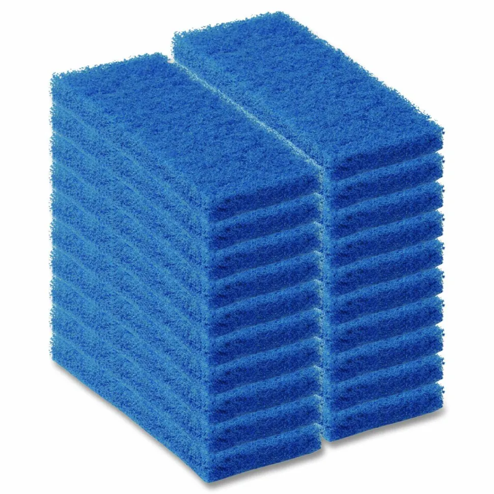 Americo Octopus 102 Medium Duty Cleaning Pad, 5" x 9", Blue, 20/Carton