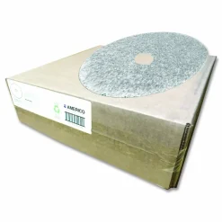 Americo Polishing Pad, 13" Diameter, White, 5/Carton