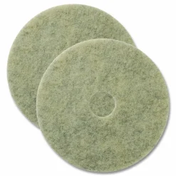 Americo Porko Plus Burnishing Pads, 27" Diameter, Brown, 2/Carton