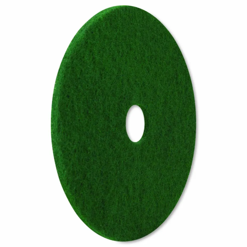 Americo Scrubbing Pads, 20" Diameter, Green, 5/Carton