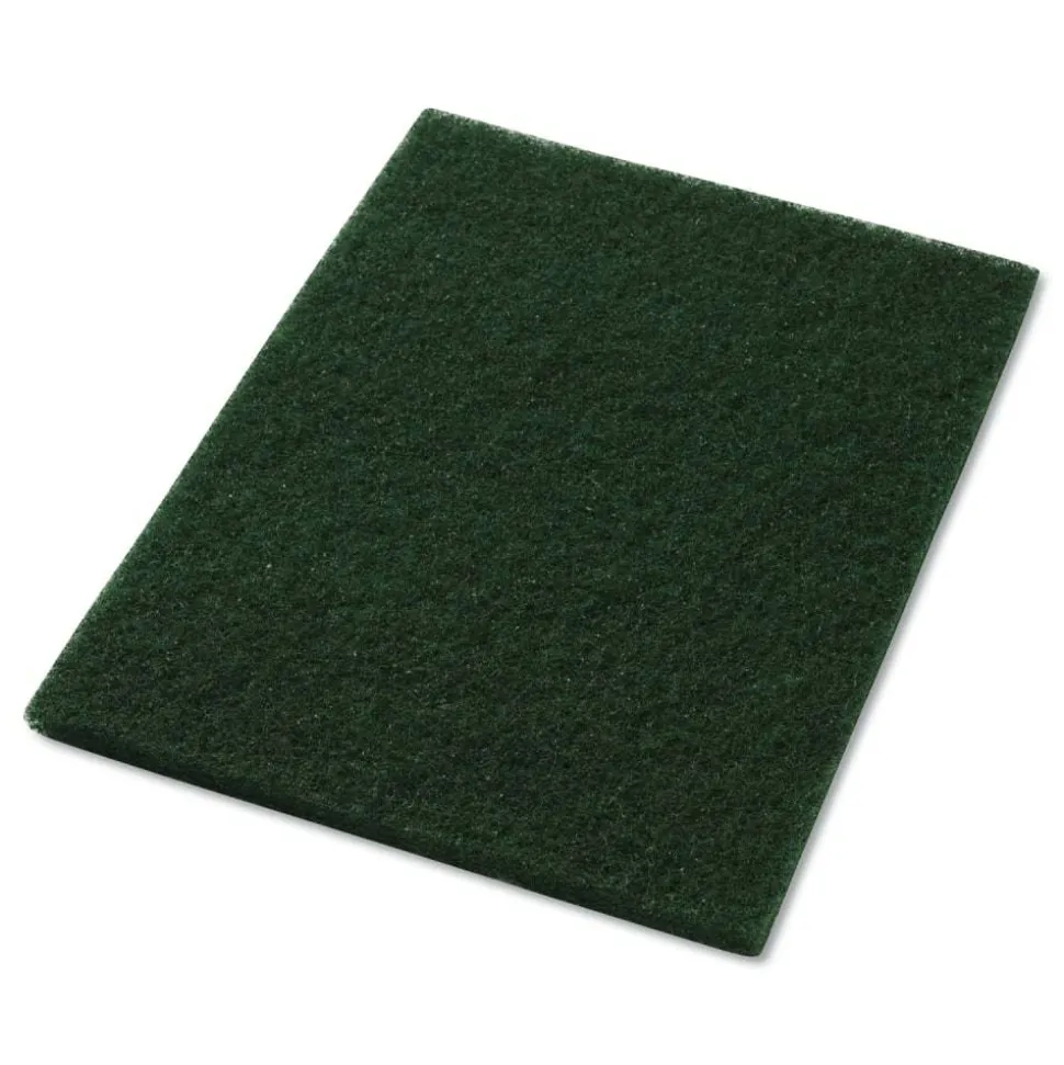 Americo Scrubbing Pads, 14 x 20, Green, 5/Carton