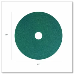 Americo SmartScrub Floor Pad, 20" Diameter, Blue/Yellow, 5/Carton