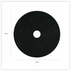 Americo Stripping Pads, Heavy-Duty, 20" Diameter, Black, 5/Carton