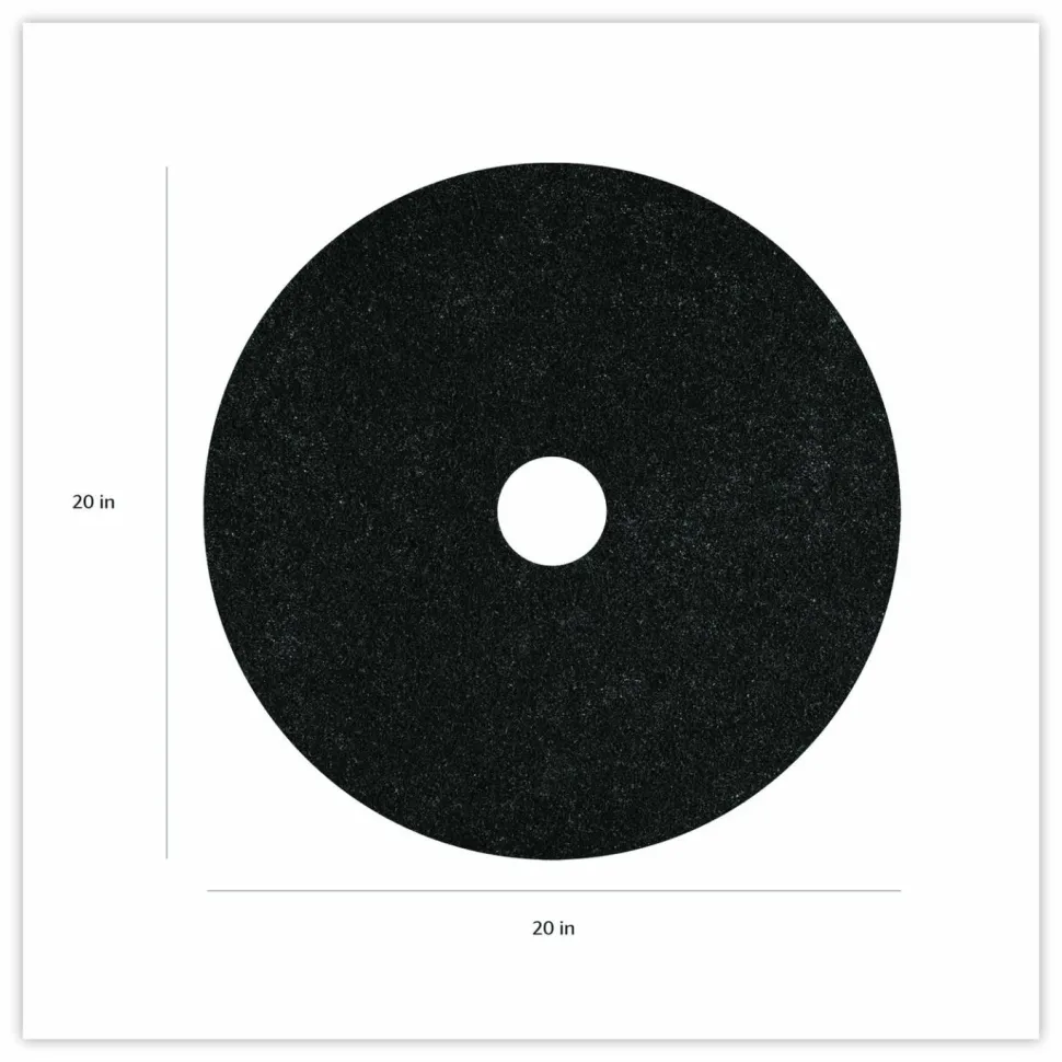 Americo Stripping Pads, Heavy-Duty, 20" Diameter, Black, 5/Carton