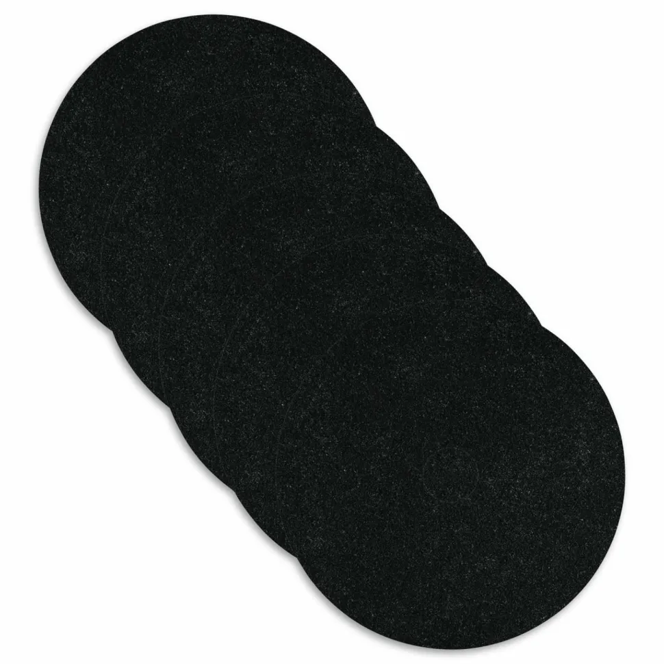 Americo Stripping Pads, Heavy-Duty, 20" Diameter, Black, 5/Carton