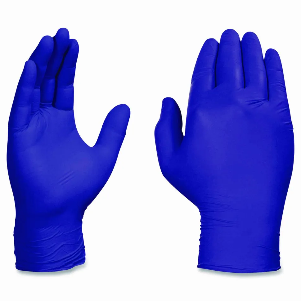 Ammex Professional Indigo Disposable Powder-Free Nitrile Exam Gloves, Medium, Box Of 100 Gloves