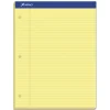 Ampad Double Sheet Pads, Narrow Rule, (100) Canary Yellow 8.5 x 11 Sheets