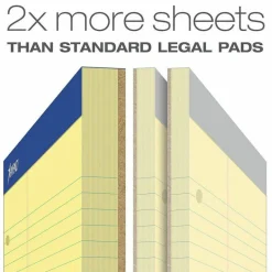 Ampad Double Sheet Pads, Narrow Rule, (100) Canary Yellow 8.5 x 11 Sheets