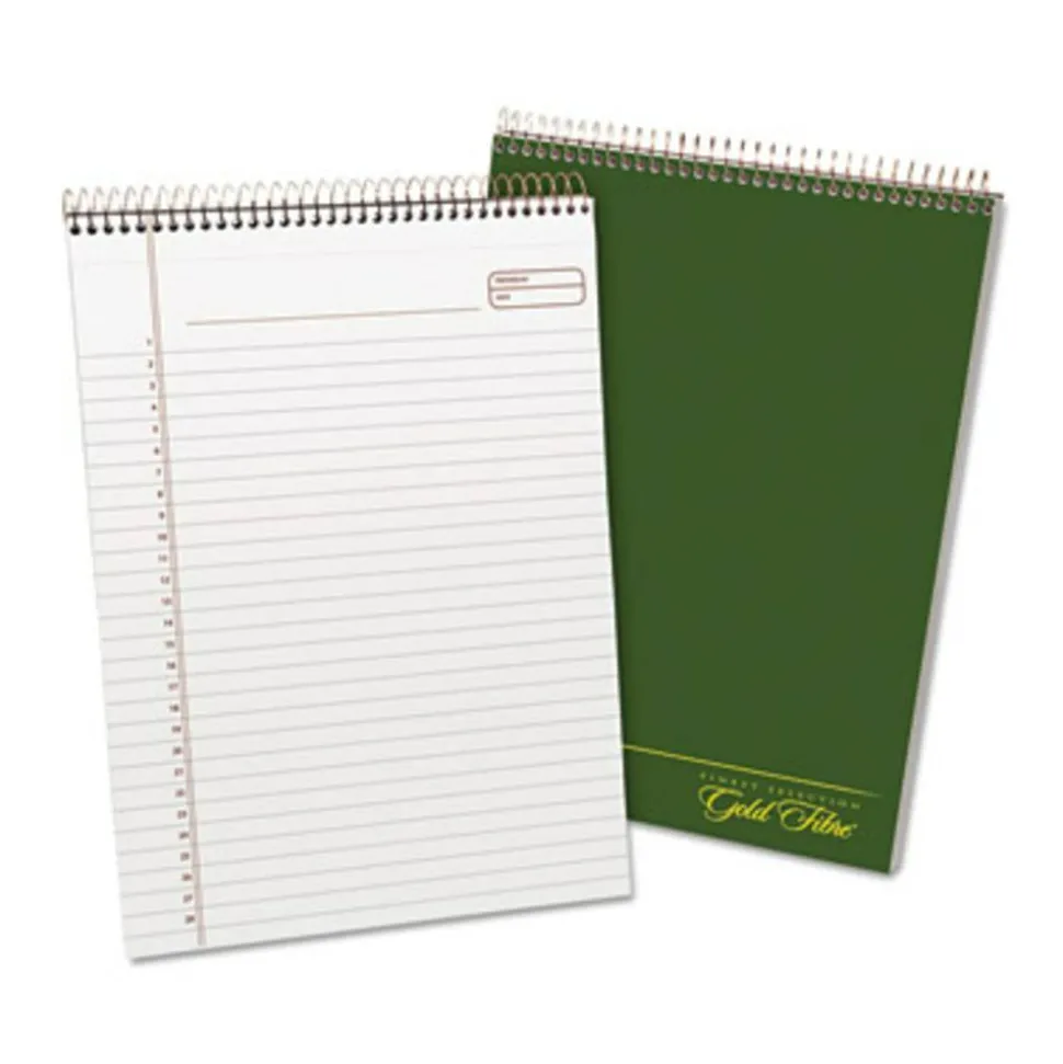 Ampad Gold Fibre Classic Wirebound Legal Pads - 70 Sheets - Wire Bound - 0.34" Ruled - 20 lb Basis Weight - 20811