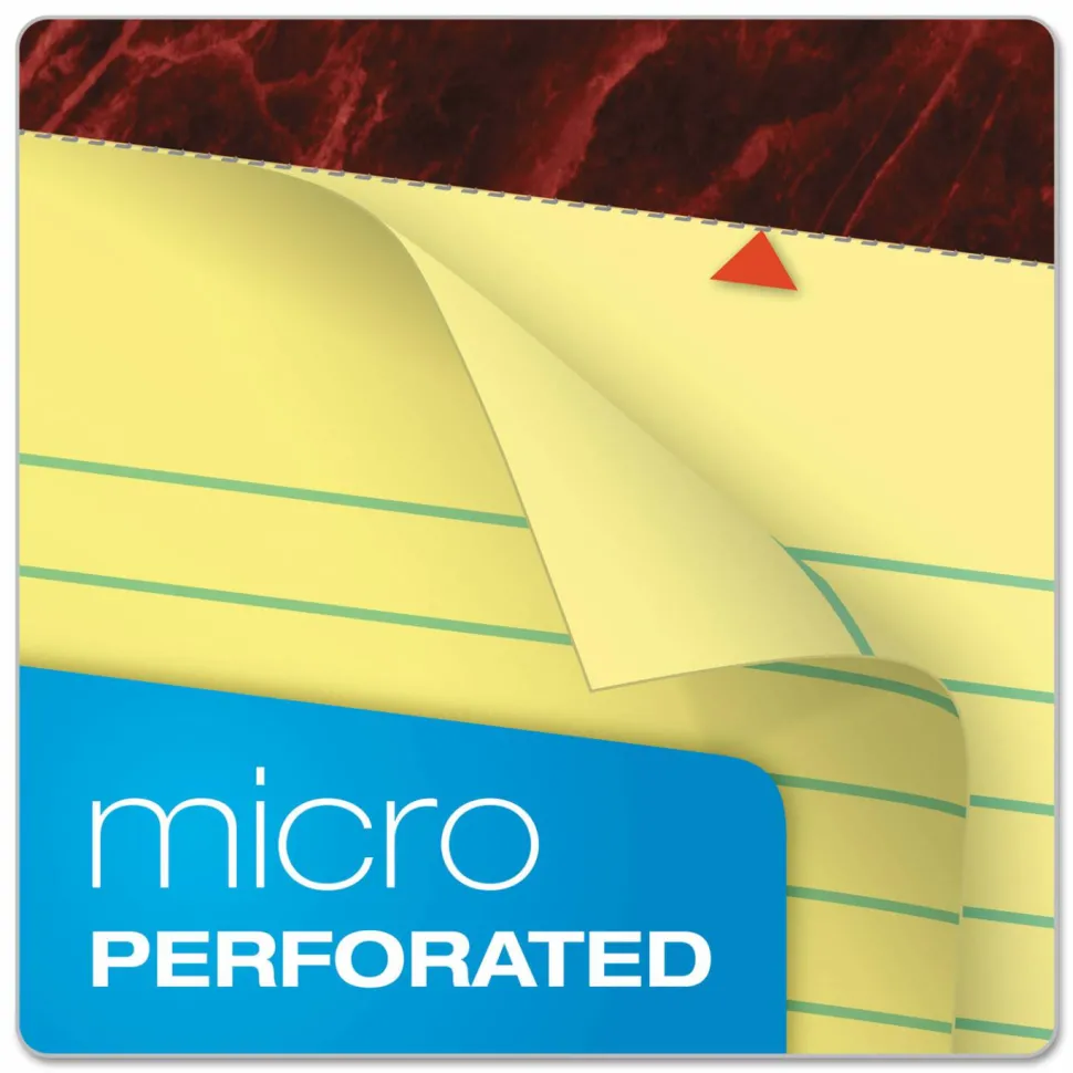 Ampad Gold Fibre Quality Writing Pads, Wide/Legal Rule, (50) Canary Yellow 8.5 x 14 Sheets, Dozen