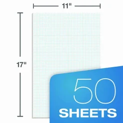 Ampad Graph Pad - 50 Sheets - Both Side Ruling Surface - 15 lb Basis Weight - Tabloid - 11