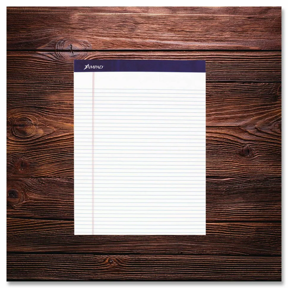 Ampad Legal Ruled Pads, Narrow Rule, (50) White 8.5 x 11 Sheets, 4/Pack